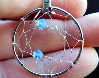 blue dream catcher earrings