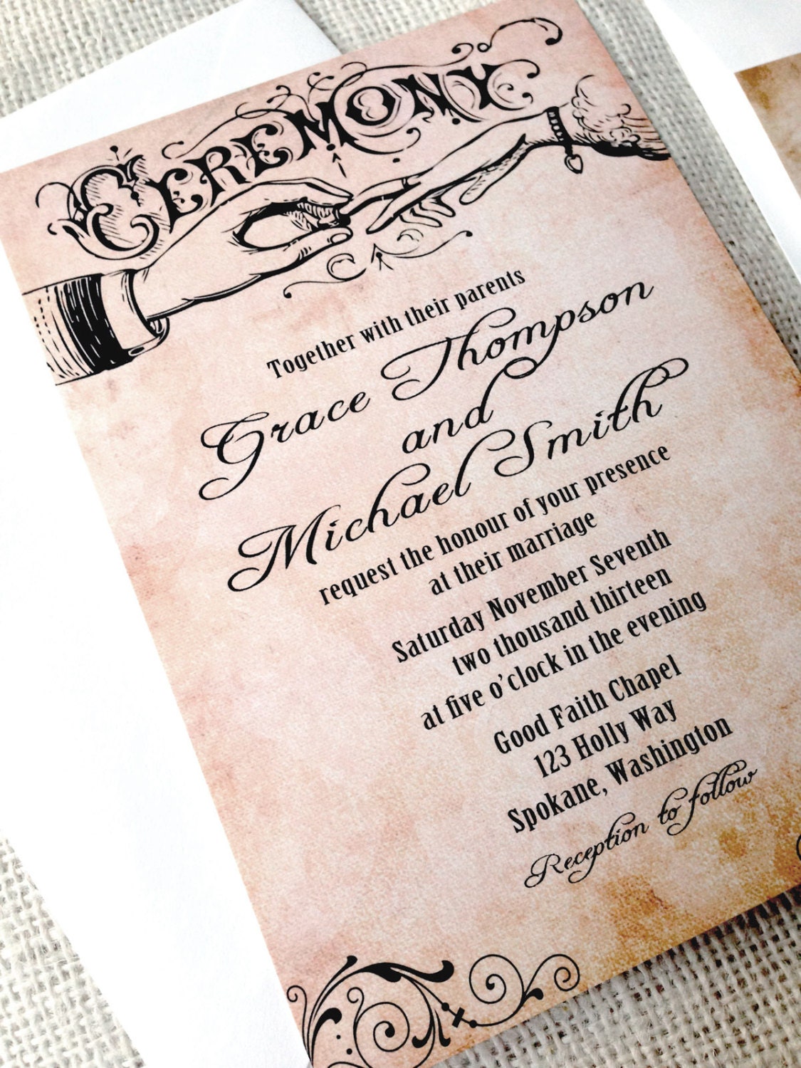 Rustic Wedding invitation and RSVP card suite. by CupidDesigns