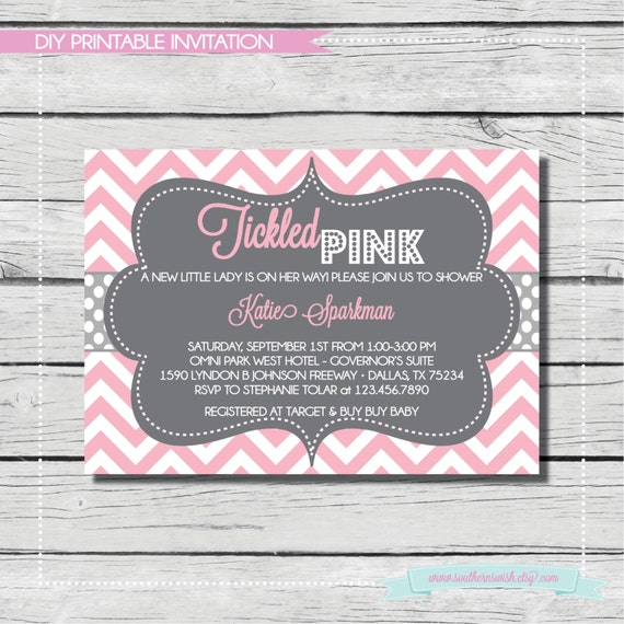 Birthday Invitations Tickled Pink 3