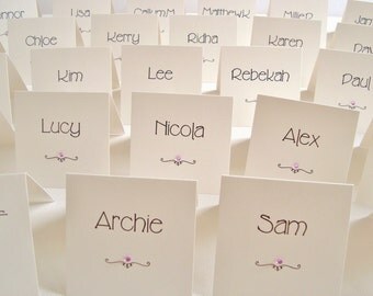Personalised Handmade Wedding Place Cards (Pack of 10)