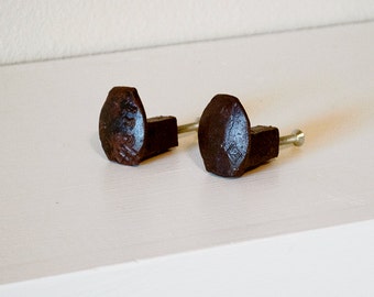 Railroad Spike Cabinet Knob Set - Industrial Pulls - Cabinet Hardware