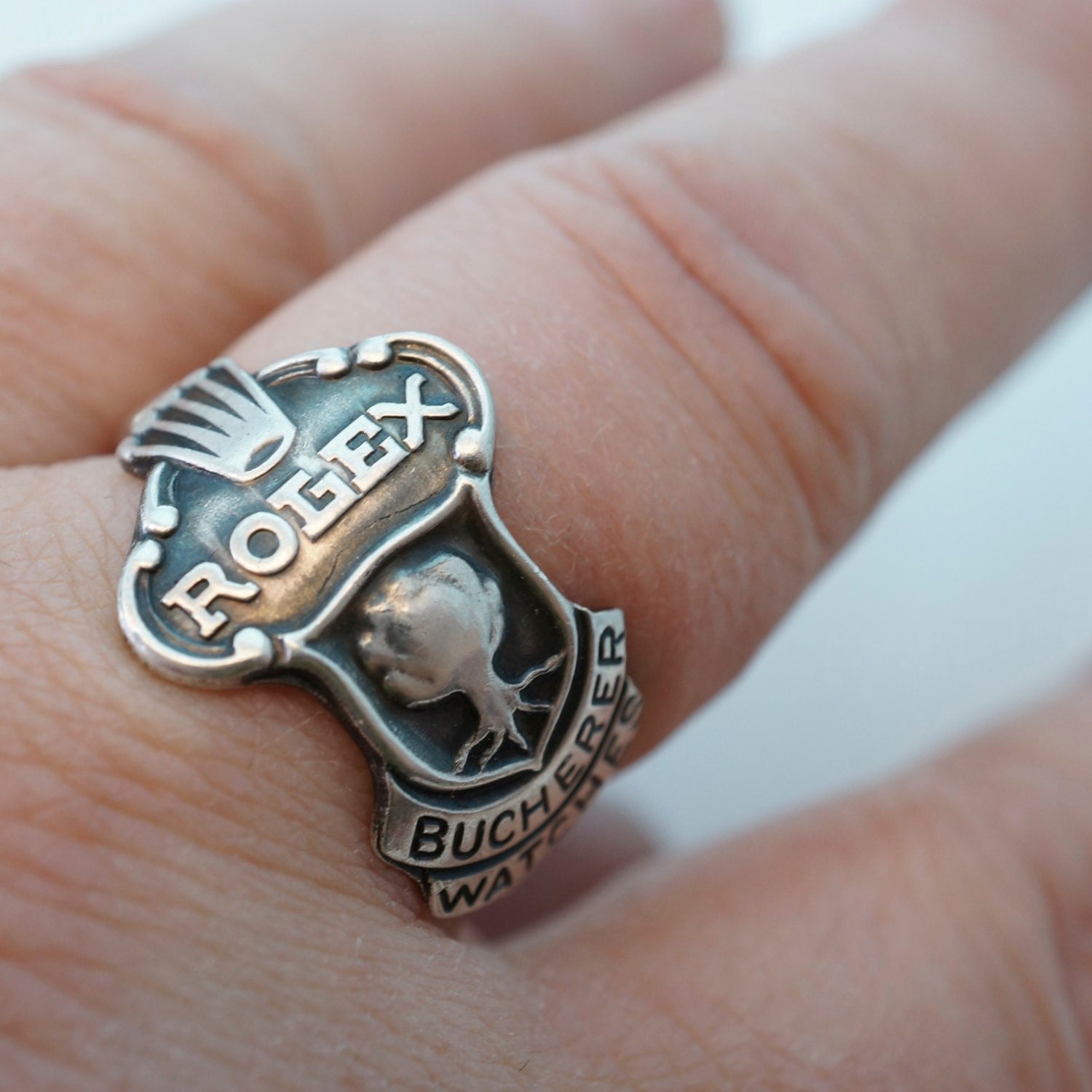 ROLEX Ring. Rolex Spoon Ring. silver spoon jewelry.