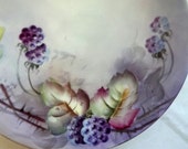 Antique Jean Pouyat - Limoges Plate, Hand-Painted and Artist Signed - Beautiful Purple Shades