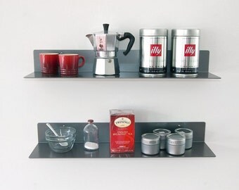 13-Gauge Wall Shelf - Gun Metal