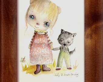 Original painting mixed media on paper..framed..OOAK