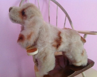 Vintage 60s mohair dog toy cocker spaniel plush collectibles Japan Dakin