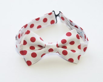 Bow Tie - Red and White Polka Dot Bowtie