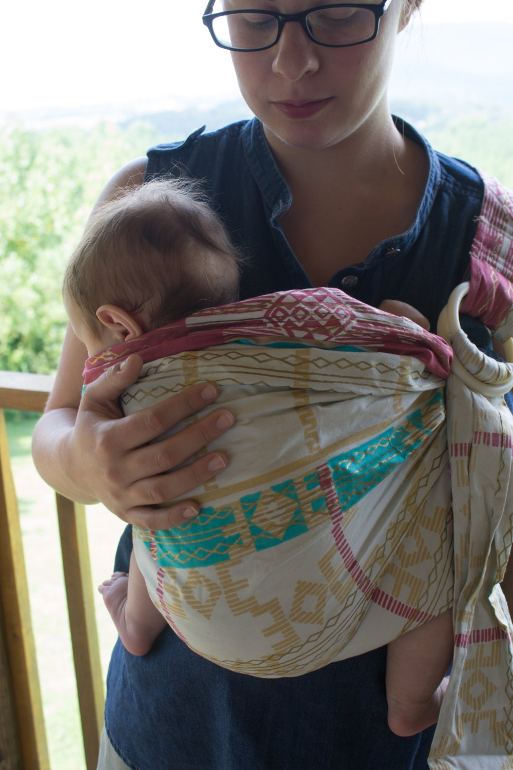 African Fabric Ring Sling Baby Carrier