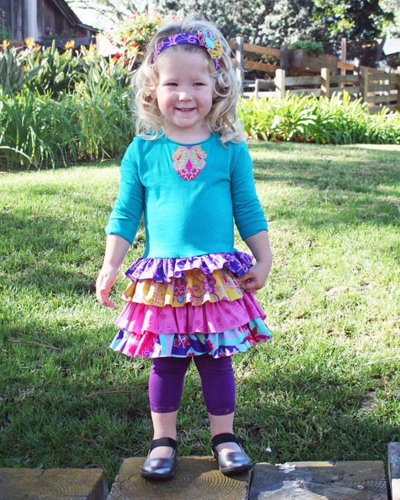 LAYER CAKE T-shirt Dress toddler girls pdf by mackandlilypatterns