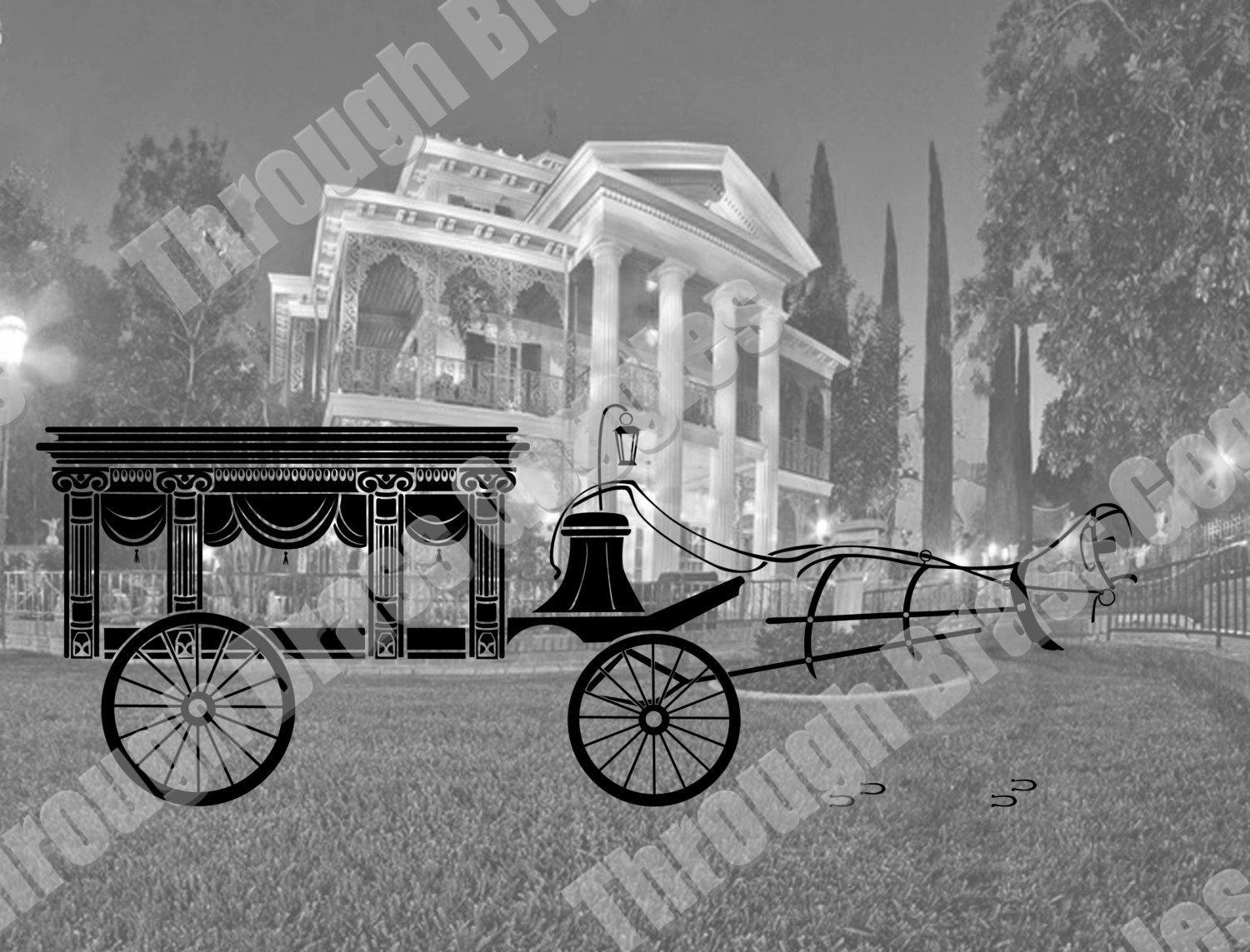 Haunted Mansion Ghost Horse Hearse Carriage by ThroughBrassGoggles