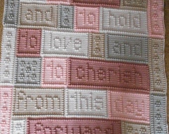 CHERISH pattern for crocheted blanket.