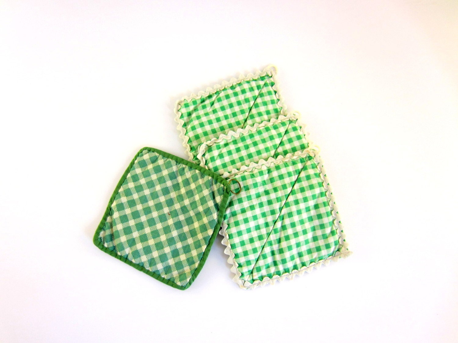 Vintage Green Pot Holders