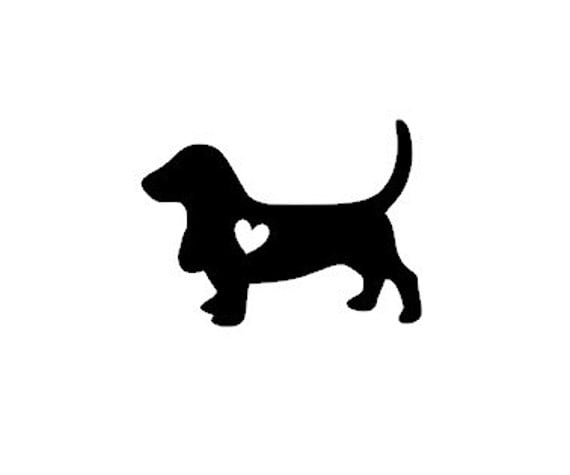 I Love My Basset Hound Vinyl Decal Sticker