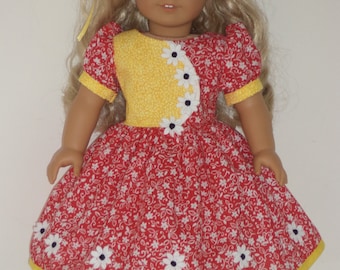 Popular items for red doll dress on Etsy