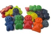 Gingerbread Man and Gingerbread Woman Crayons set of 20 - Christmas Crayons - Stocking Stuffer - Party Favors Il_170x135
