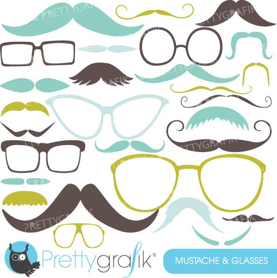 Moustache Prop, Mustache clipart commercial use, vector graphics, digital clip art, digital images - CL560 Il_570xn