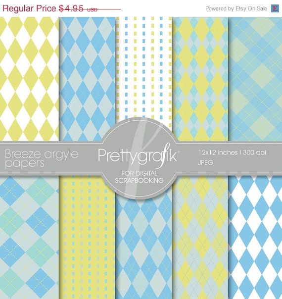 60% OFF SALE Breeze Argyle digital paper, commercial use, scrapbook papers, background - PS513 Il_570xn
