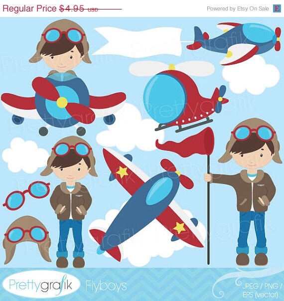 80% OFF SALE airplane pilot clipart commercial use, vector graphics, digital clip art, digital images - CL526 Il_570xn