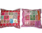 Cushion Cover Toss Pillow Shams Handmade Sequin Cushion Cover-Christmas Home Decor