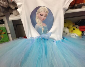 Disney Inspired Frozen Queen Elsa Tutu and Shirt