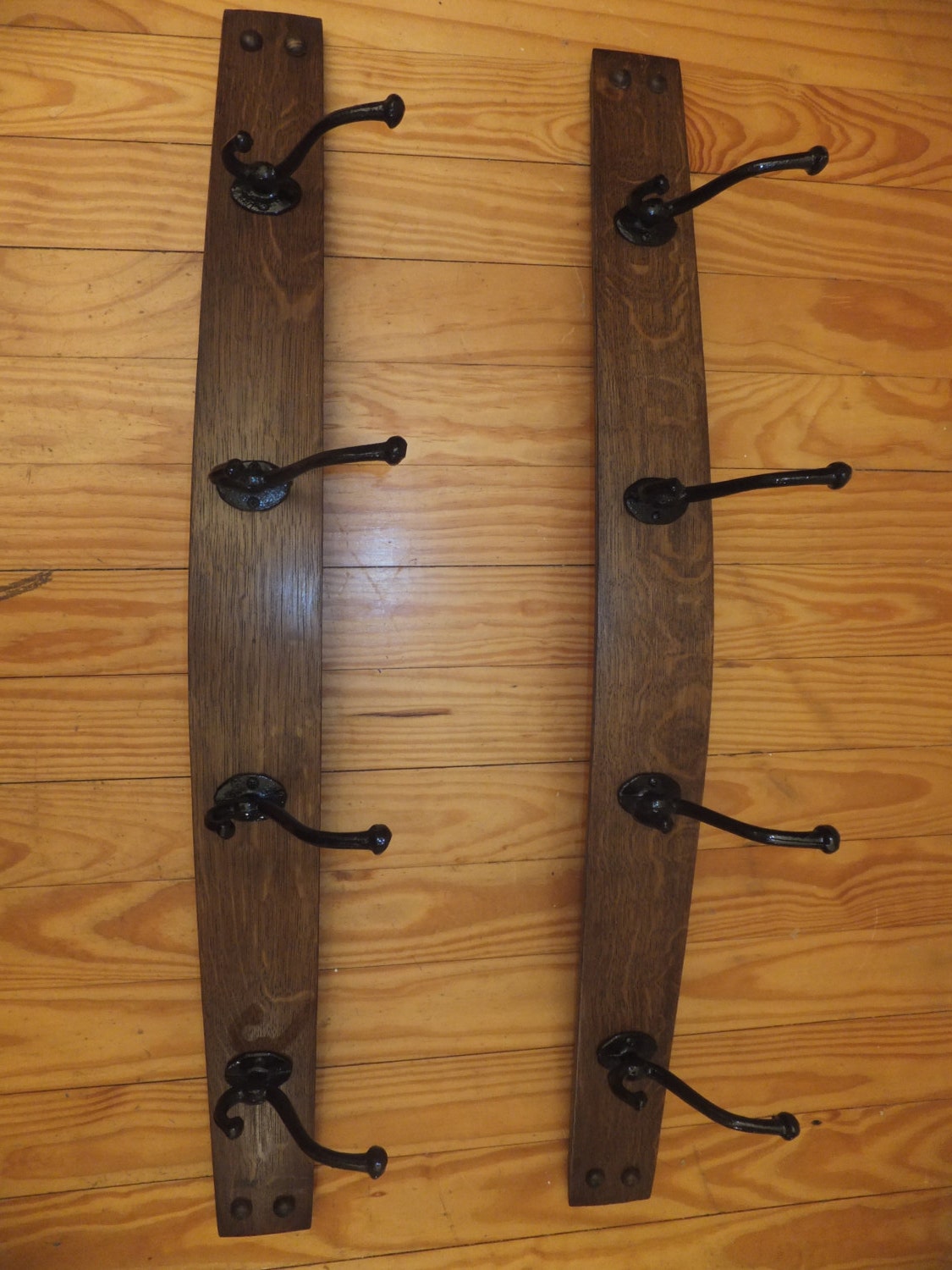 Wine Barrel Stave Coat Rack