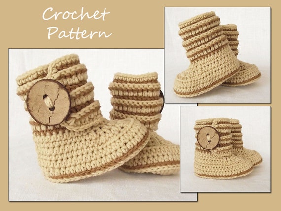 Crochet Pattern, Baby Boots  Pattern Crochet, Shoes Crochet Pattern, Ugg Boots, Instant Download, CP-207