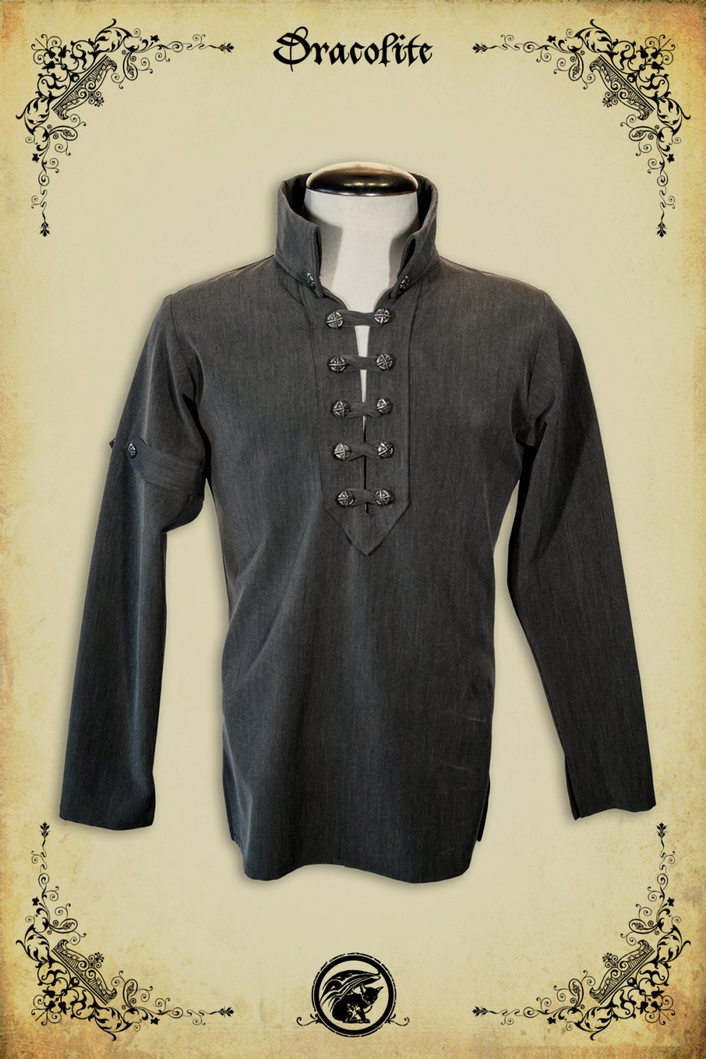 Gregoire medieval shirt clothing for men LARP costume and