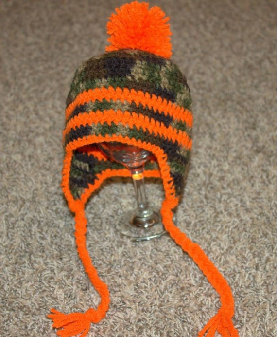 Camo/Blaze Orange Hunting Hat