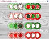 ON SALE 50 % OFF chevron circles clip art set, digital round frames, Christmas colors clipart, digital labels, red, green, commercial use, Il_170x135
