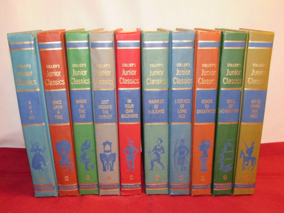 COLLIERS JUNIOR CLASSICS 1962 Complete Set of 10 Volumes