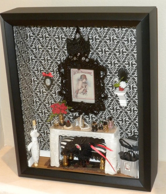 Dollhouse Miniature Room Box / Shadow Box 1/12th Scale / OOAK Art