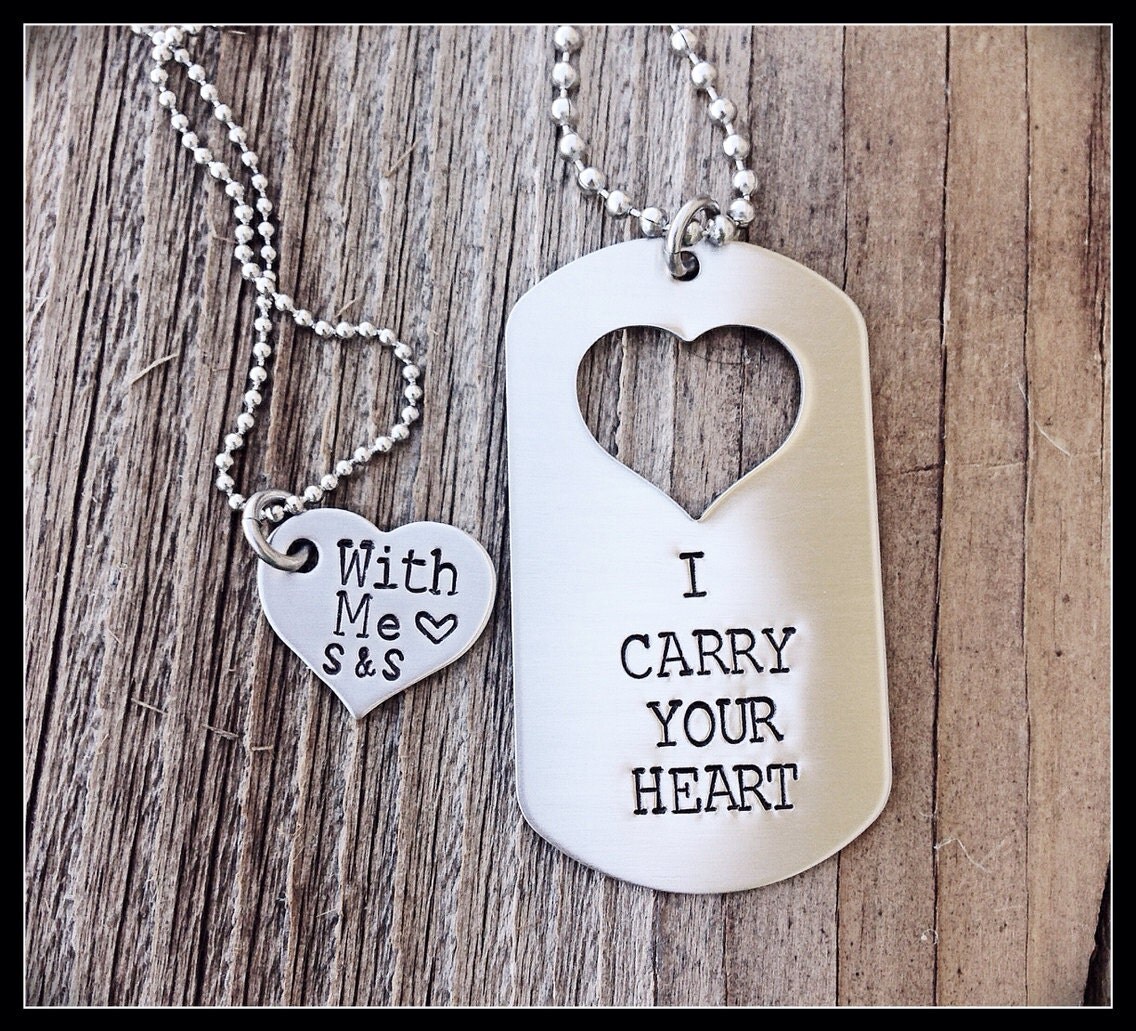 I carry your heart with me his and her gift by CMKreations on Etsy