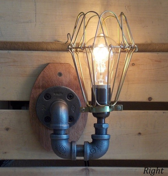 Items similar to Industrial Wall Sconce on Etsy