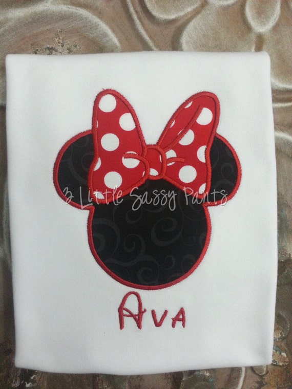 embroidered minnie mouse shirt