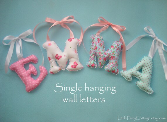 hanging letter s shabby chic fabric letters girl s room hanging letter s shabby chic fabric letters girl s room