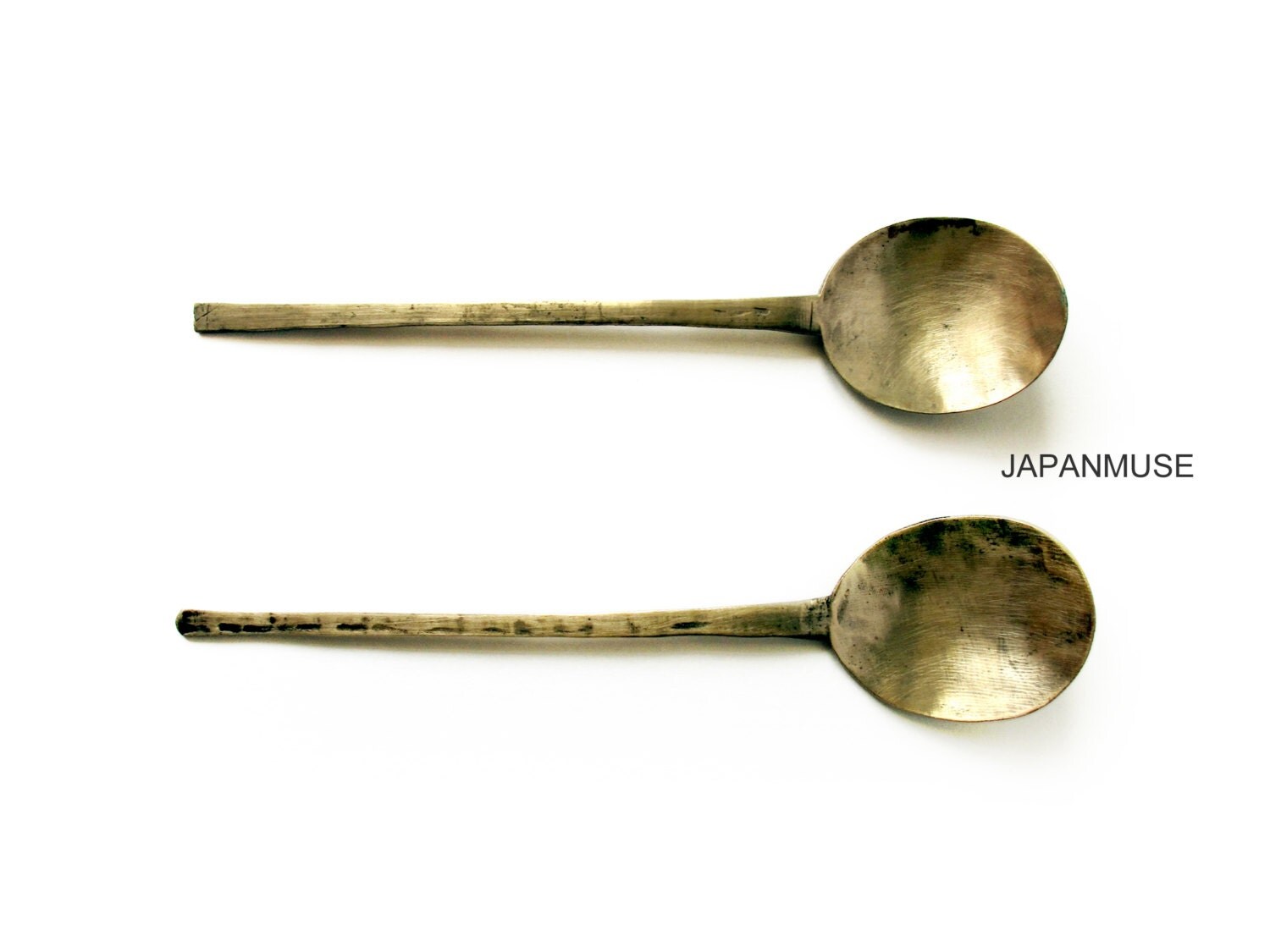 Korean antique bangjja organic spoons a set of 2
