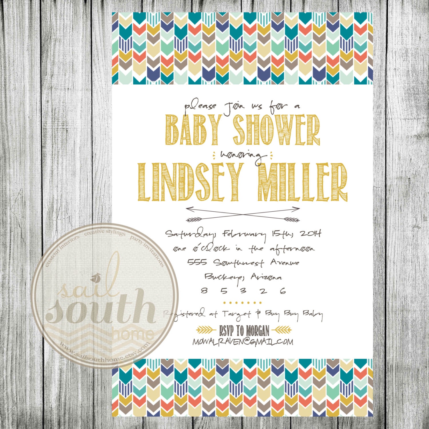 Custom Printed Baby Shower Invitations 4