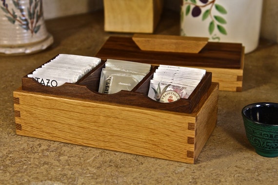 Tea Bag Organizer / Tea Bag Storage / Wood Tea Box