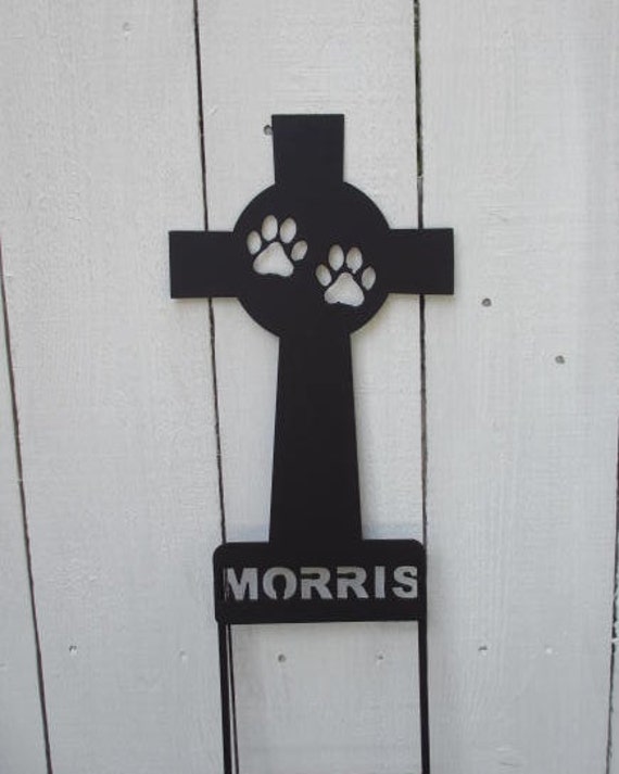 Pet Memorial Cross Dog Cat Memorials Metal by RIPetMemorials