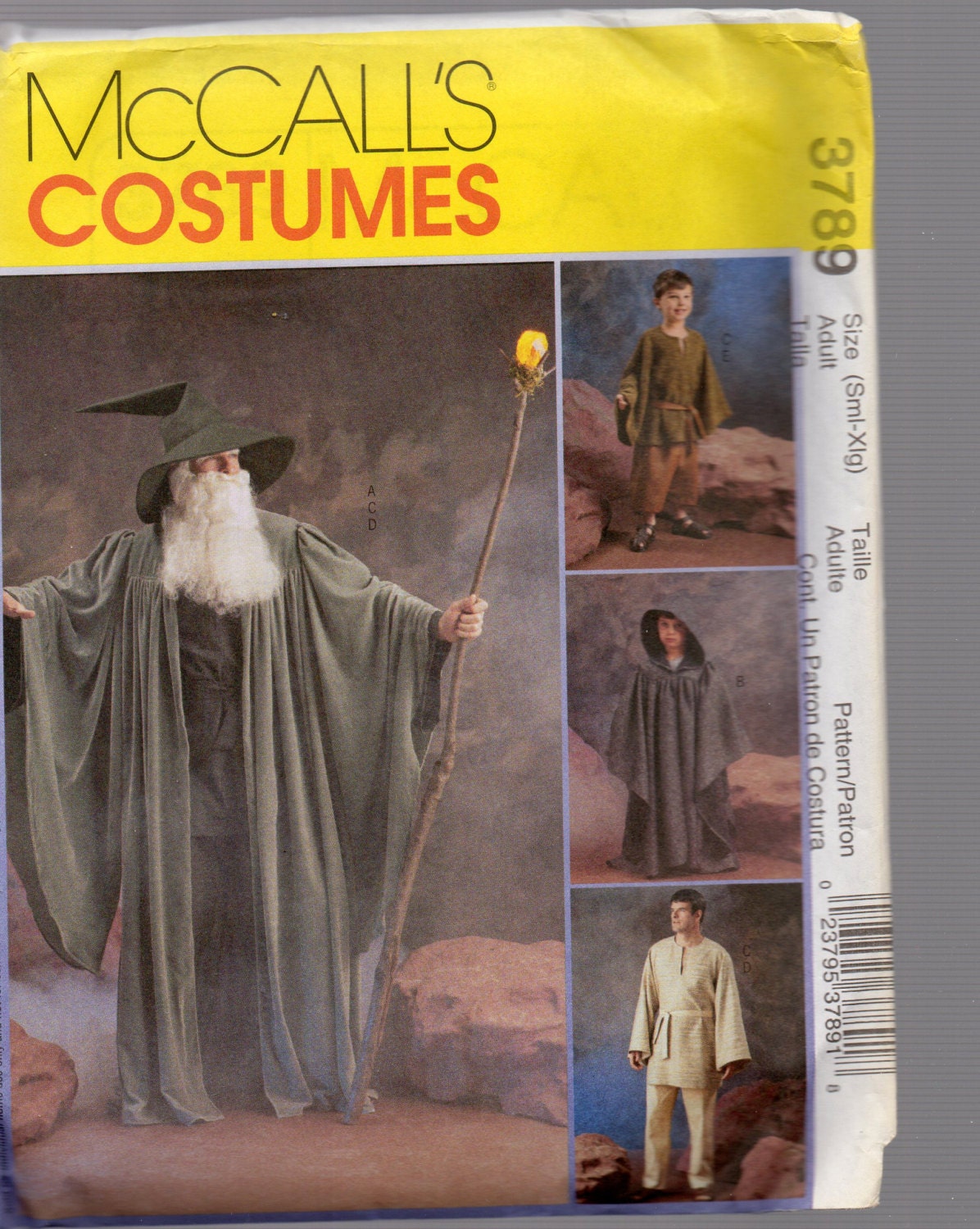 McCall's Costumes Pattern 3789 GANDALF WIZARDS WITCHES