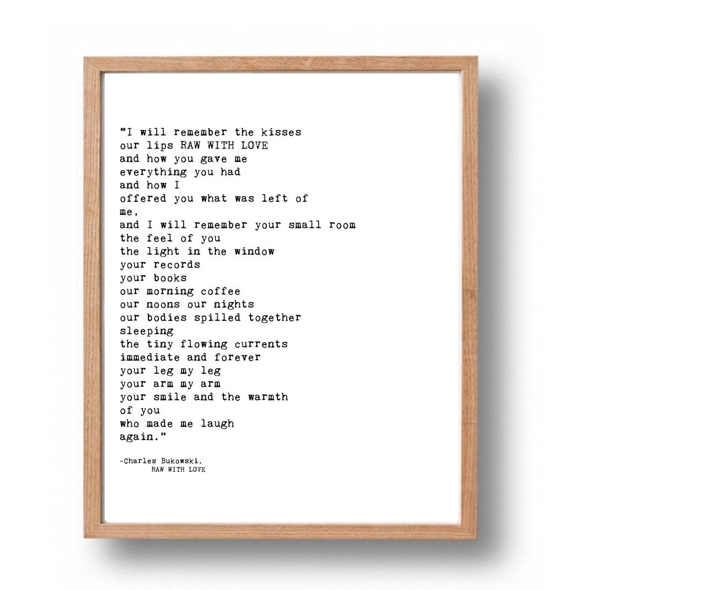 Liebe Gedicht drucken CHARLES BUKOWSKI Zitat von SapphoandTheMoon