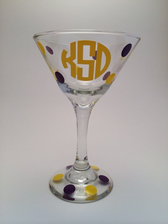 Personalized Monogrammed Martini Glass Personalized Martini