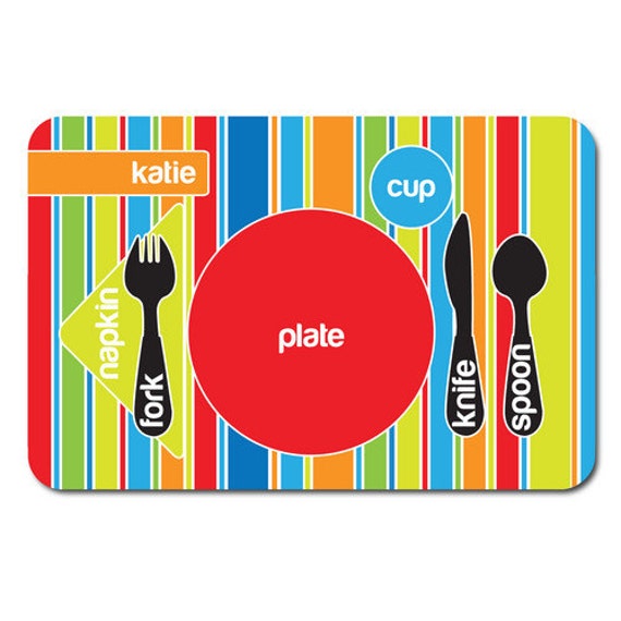 Learning Mat Kids Personalized Placemat Multi Language