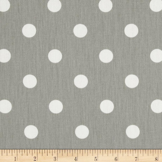 Grey Polka dot Fabric by the Yard home decor by FabricSecret