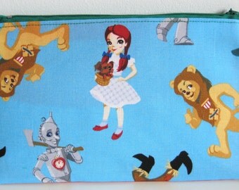 Wizard of Oz Pouch, Dorthy, Tin Man, Scarecrow, Cowardly Lion Pouch organizer, Pencil case, Back to school