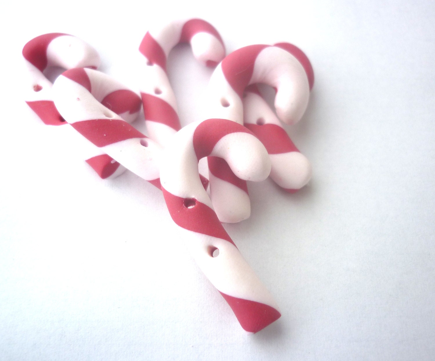 Christmas buttonsPeppermint candy buttons handmade with polymer clay