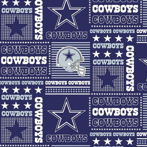 DALLAS COWBOYS NFL Cotton Fabric By The Yard Sports Team