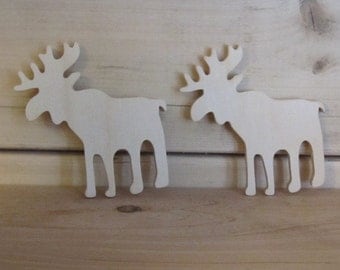 Moose Unfinished Wooden Craft Shape