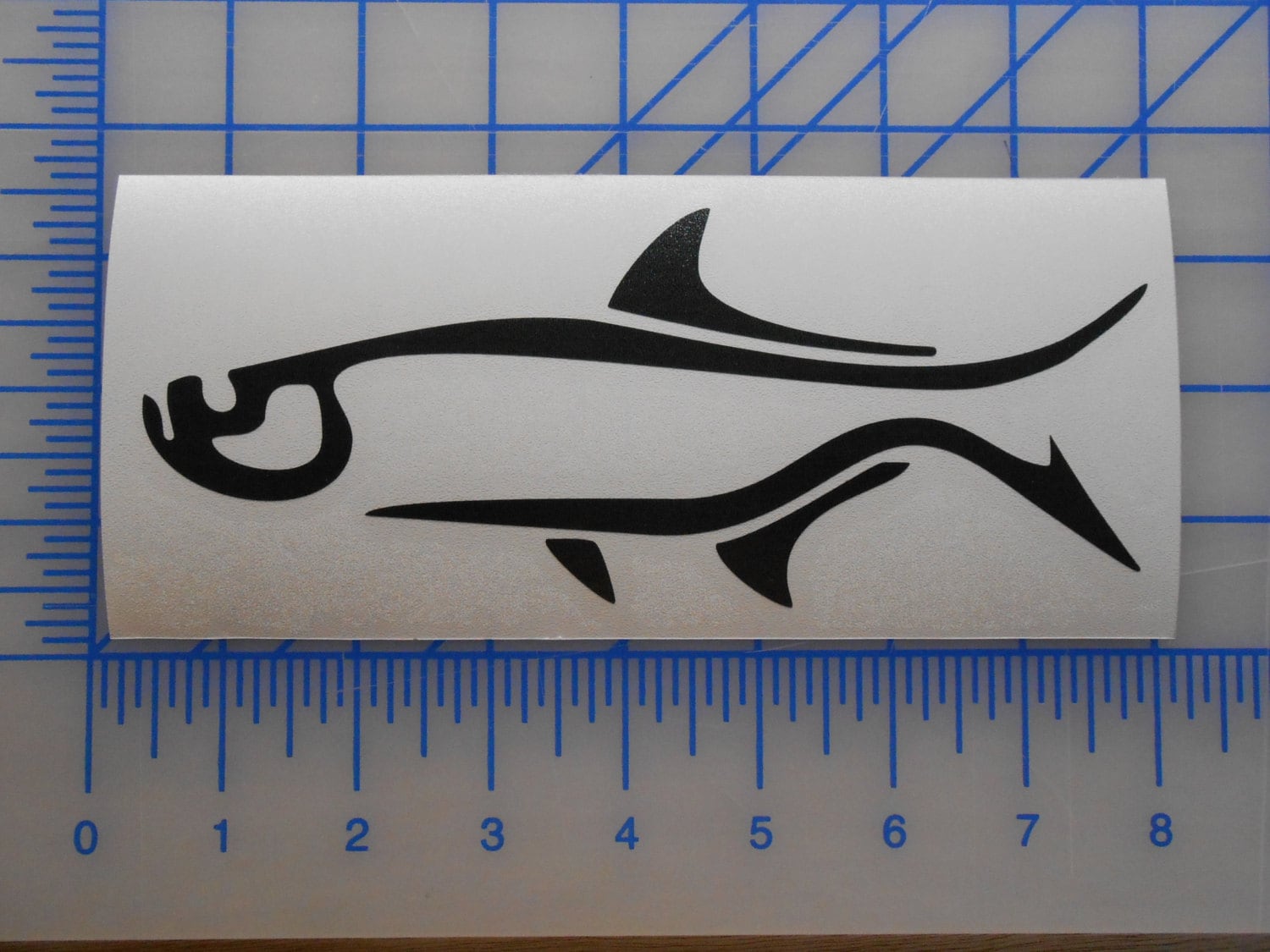 Abstract Tarpon Decal 3 Sizes 14 Colors Free Shipping