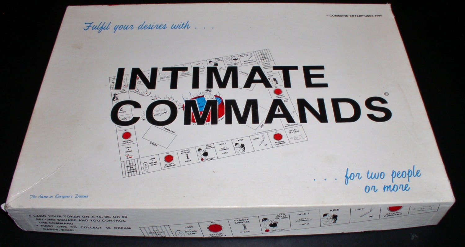 1985 INTIMATE COMMANDS Board Game for Adult Couples Naughty